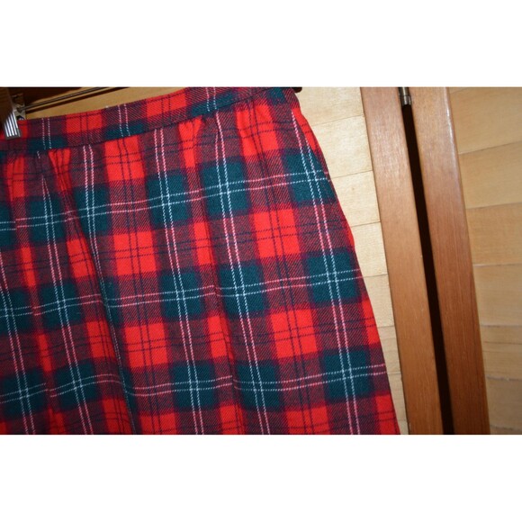 Vintage Pendleton Skirt Red Wool Plaid Timeless - Picture 3 of 6